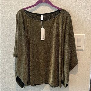 Elan Gold Shimmer Blouse